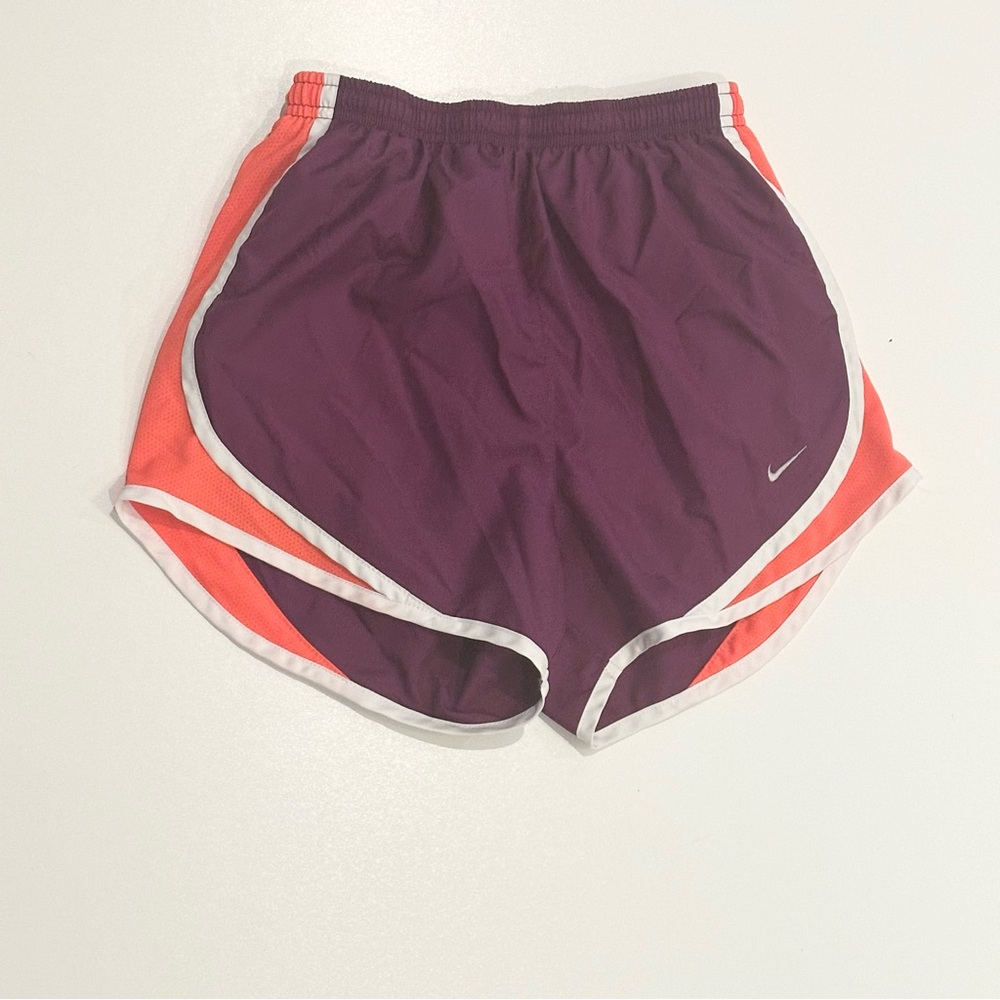 NIKE DRI-FIT PURPLE AND CORAL SHORTS